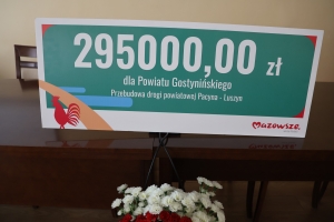 Umowa na zadanie „Przebudowa – modernizacja odcinka drogi powiatowej nr 1444W Pacyna – Luszyn”.
